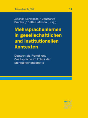 cover image of Mehrsprachenlernen in gesellschaftlichen und institutionellen Kontexten